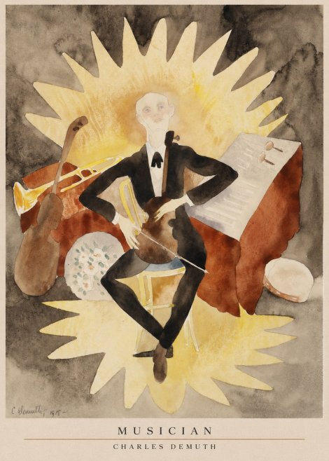 Charles Demuth Musician No6 - Poszter