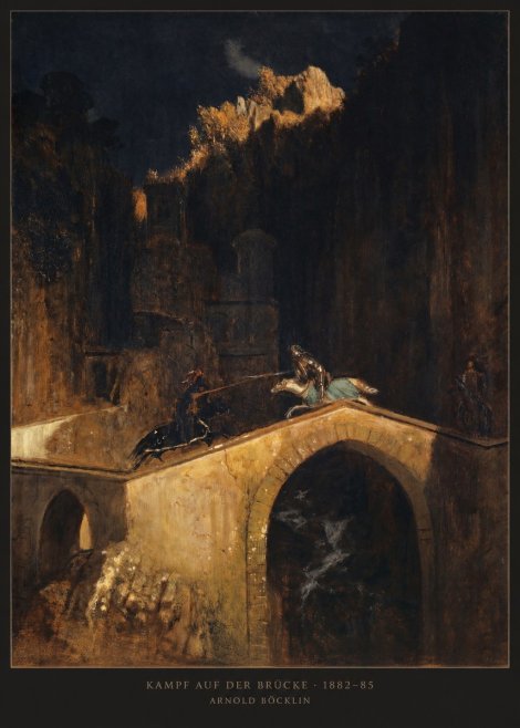Arnold Böcklin Kampf Auf Der Brücke No2 - Poszter