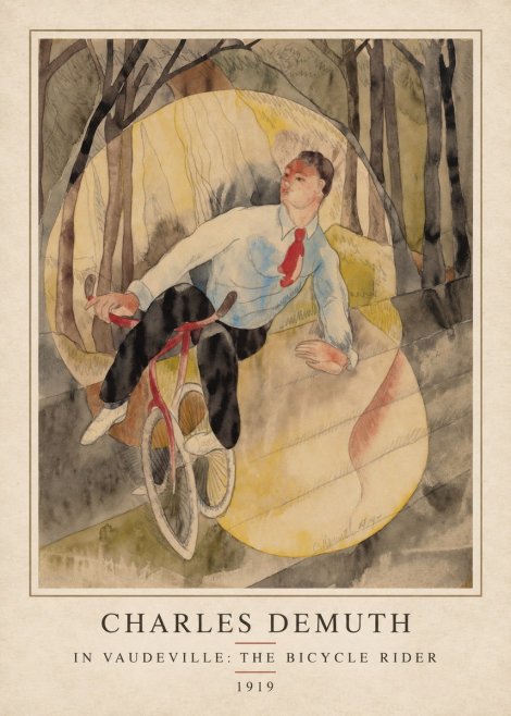 Charles Demuth In Vaudeville: the Bicycle Rider No4 - Poszter