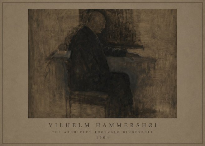 Vilhelm Hammershøi The Architect Thorvald Bindesbøll No1 - Poszter