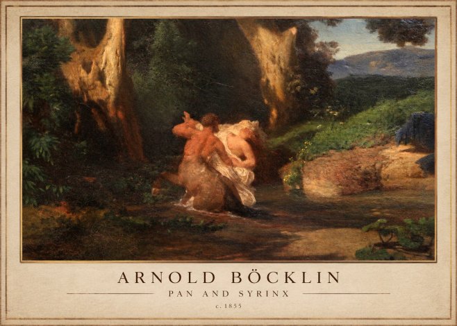 Arnold Böcklin Pan and Syrinx No1 - Poszter