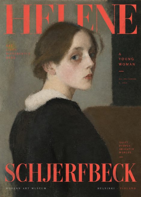 Helene Schjerfbeck The Little Girl Arranging a Twig No6 - Poszter