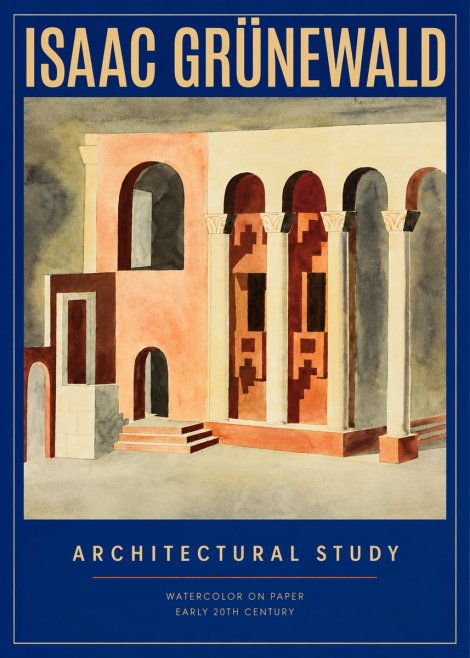Isaac Grünewald Architectural Study II No3 - Poszter