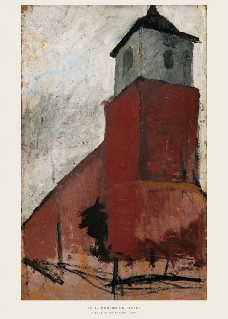 Paula Modersohn-Becker Kirche in Worpswede No6 - Poszter