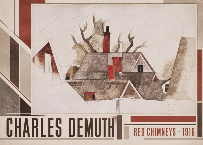 Charles Demuth Red Chimneys No2 - Poszter