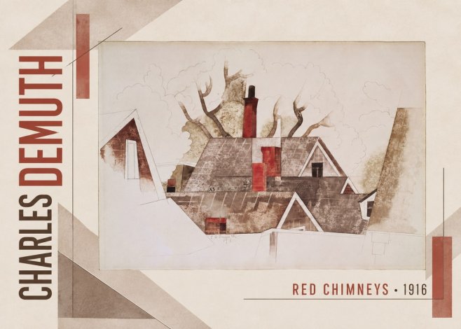 Charles Demuth Red Chimneys No3 - Poszter