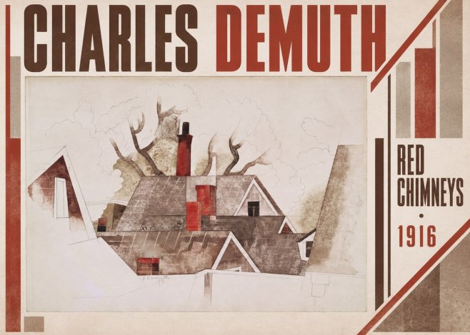 Charles Demuth Red Chimneys No4 - Poszter