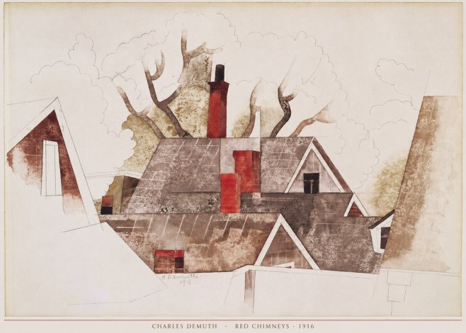 Charles Demuth Red Chimneys No6 - Poszter