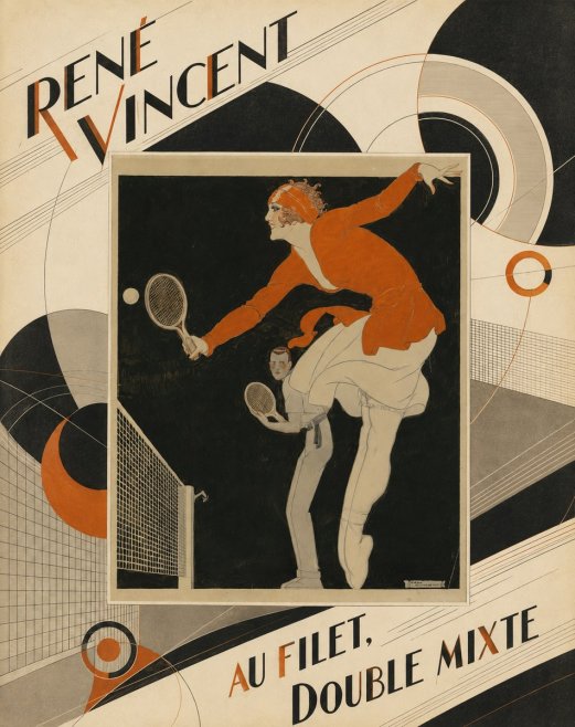 René Vincent Au Filet, Double Mixte No5 - Poszter
