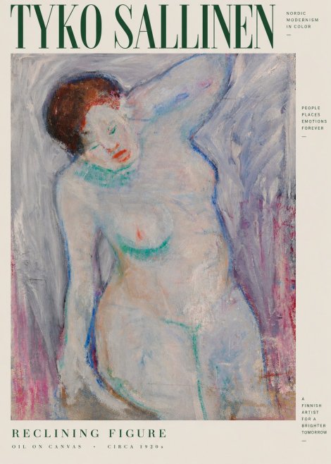 Tyko Sallinen Reclining Figure No4 - Poszter