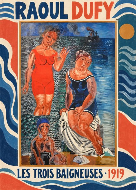 Raoul Dufy Les Trois Baigneuses No2 - Poszter