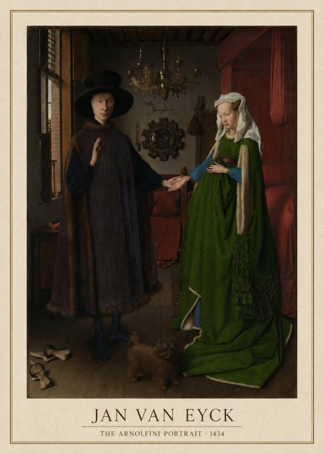 Jan van Eyck The Arnolfini Portrait VII No3 - Poszter