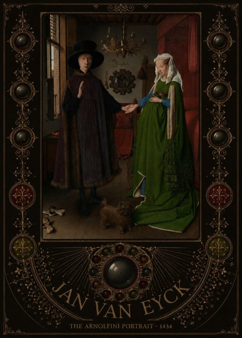 Jan van Eyck The Arnolfini Portrait VII No4 - Poszter