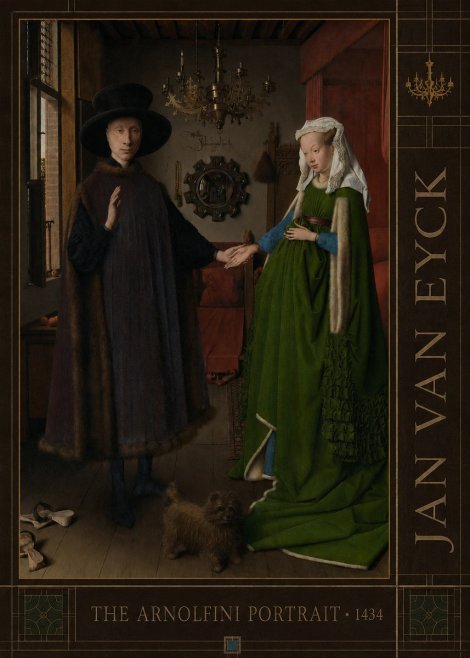 Jan van Eyck The Arnolfini Portrait VII No5 - Poszter