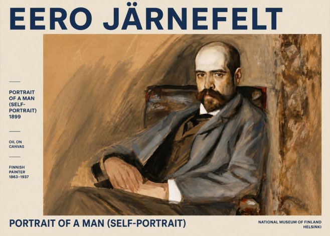 Eero Järnefelt Portrait of a Man (Self-portrait) No4 - Poszter