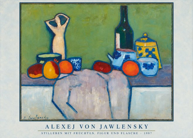 Alexej von Jawlensky Stilleben Mit Früchten, Figur Und Flasche 1907 No6 - Poszter