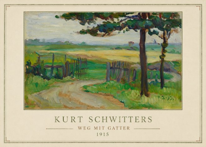 Kurt Schwitters Weg Mit Gatter No1 - Poszter