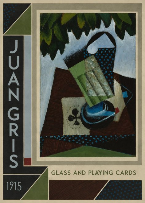 Juan Gris Glass and Playing Cards No2 - Poszter