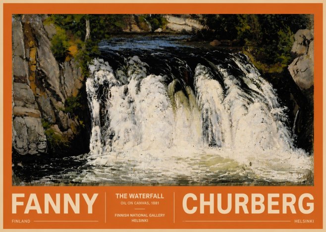 Fanny Churberg The Waterfall No5 - Poszter