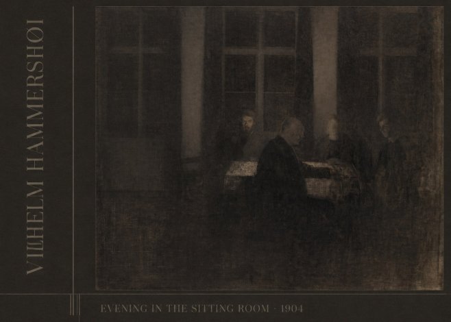 Vilhelm Hammershøi Evening in the Sitting Room No2 - Poszter