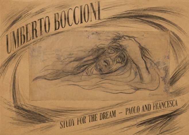 Umberto Boccioni Study for the Dream — Paolo and Francesca No2 - Poszter