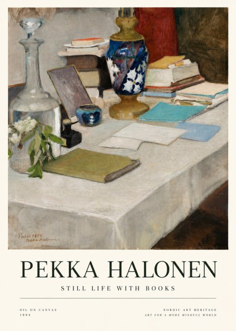 Pekka Halonen Still Life with Books No6 - Poszter