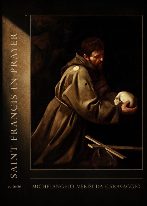 Michelangelo Merisi da Caravaggio Saint Francis in Prayer II No2 - Poszter