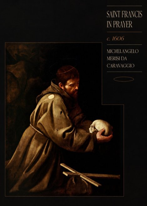 Michelangelo Merisi da Caravaggio Saint Francis in Prayer II No4 - Poszter