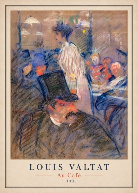 Louis Valtat Au Café No4 - Poszter
