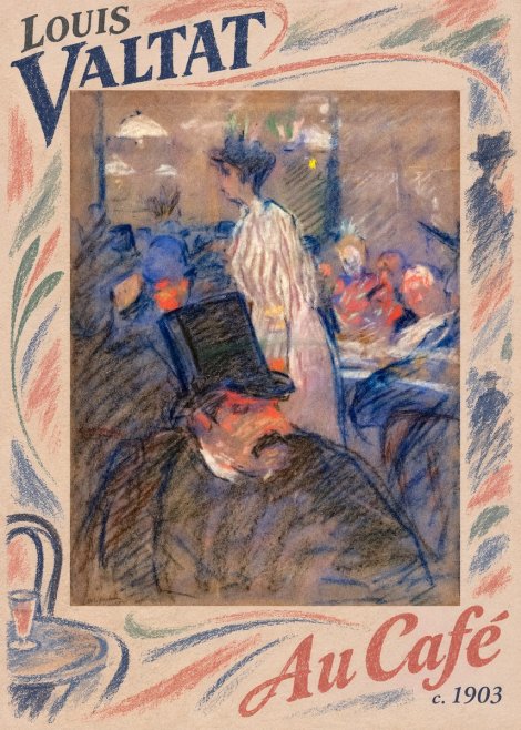 Louis Valtat Au Café No5 - Poszter