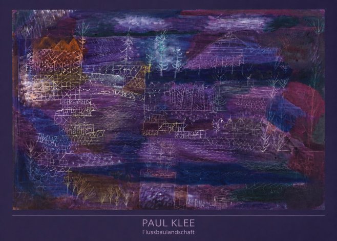 Paul Klee Flussbaulandschaft No6 - Poszter