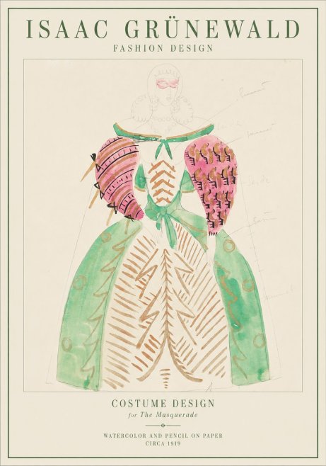 Isaac Grünewald Costume Design for the Masquerade No1 - Poszter