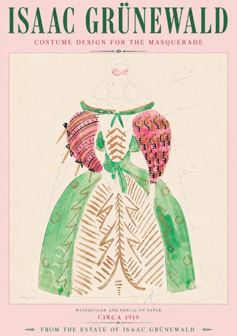 Isaac Grünewald Costume Design for the Masquerade No4 - Poszter