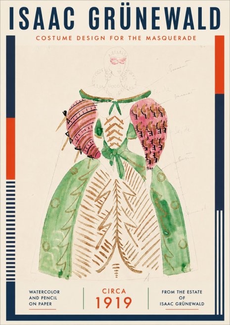 Isaac Grünewald Costume Design for the Masquerade No5 - Poszter
