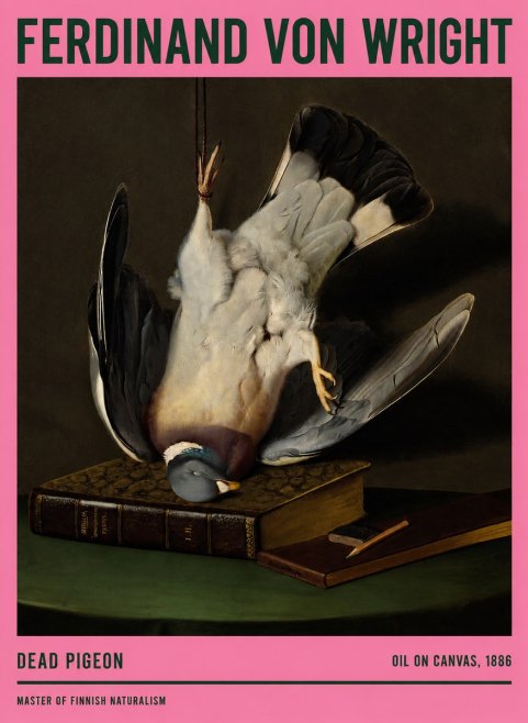 Ferdinand von Wright Dead Pigeon No2 - Poszter