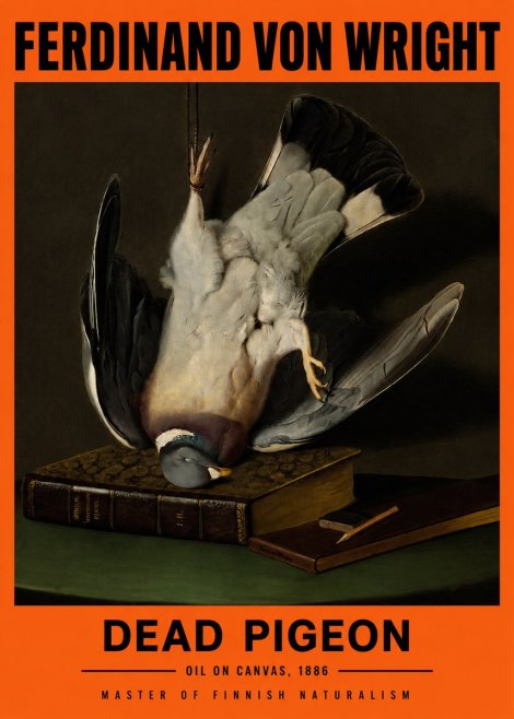 Ferdinand von Wright Dead Pigeon No3 - Poszter