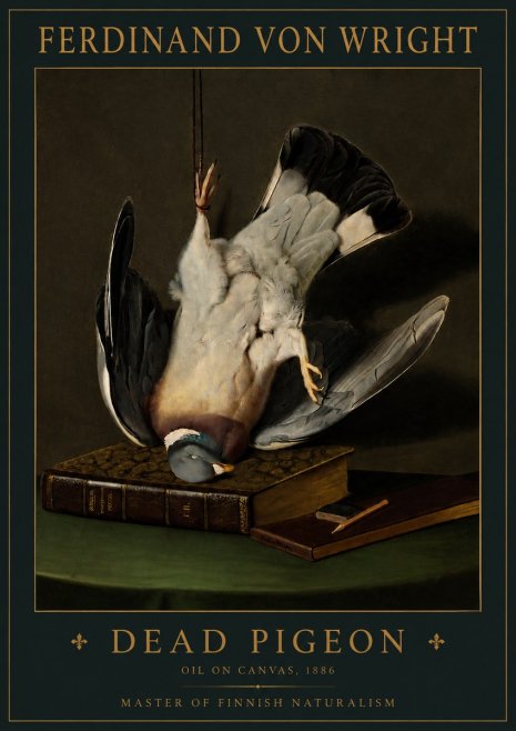 Ferdinand von Wright Dead Pigeon No5 - Poszter