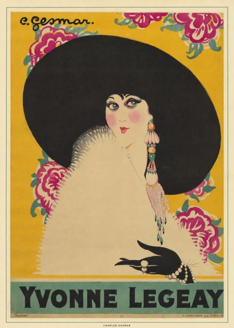 Charles Gesmar Yvonne Legeay No6 - Poszter