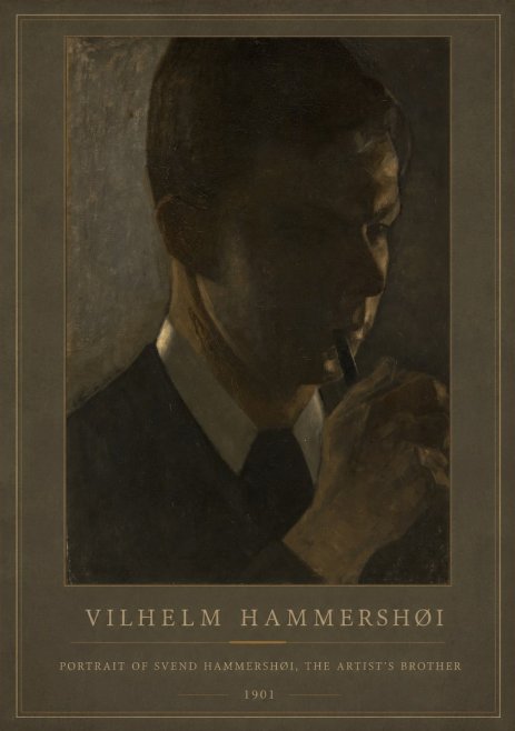 Vilhelm Hammershøi Portrait of Svend Hammershøi, the Artist's Brother No1 - Poszter