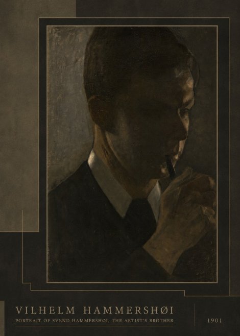Vilhelm Hammershøi Portrait of Svend Hammershøi, the Artist's Brother No3 - Poszter