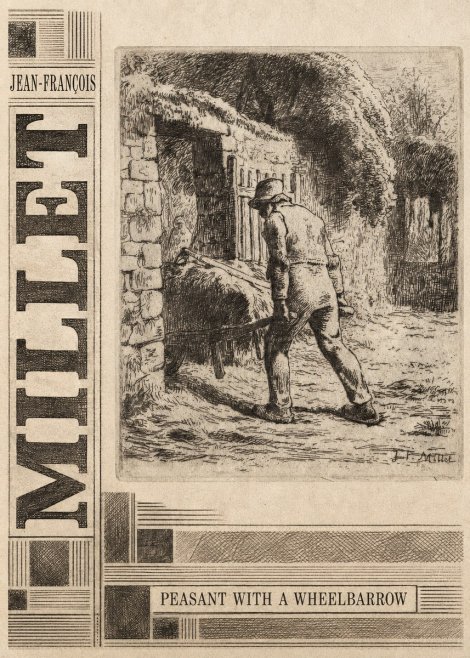 Jean-François Millet Peasant with a Wheelbarrow No5 - Poszter