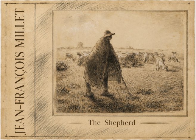 Jean-François Millet The Shepherd No2 - Poszter