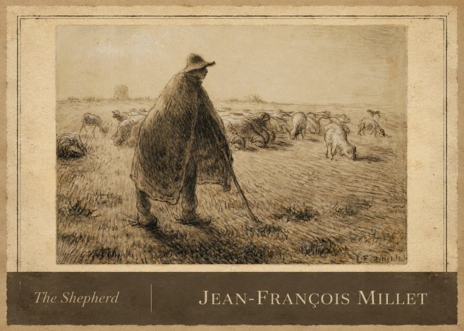 Jean-François Millet The Shepherd No3 - Poszter