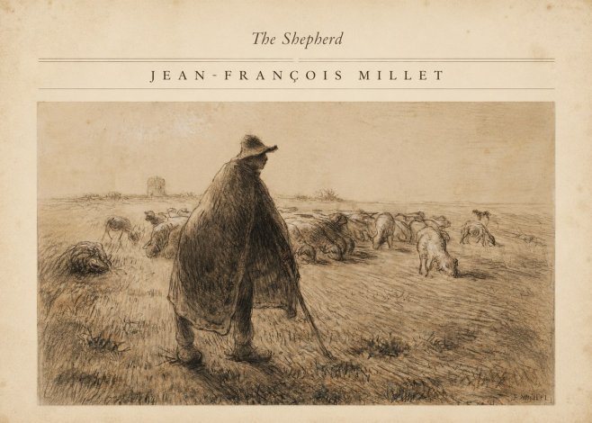 Jean-François Millet The Shepherd No4 - Poszter