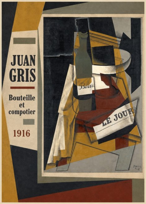 Juan Gris Bouteille Et Compotier No2 - Poszter