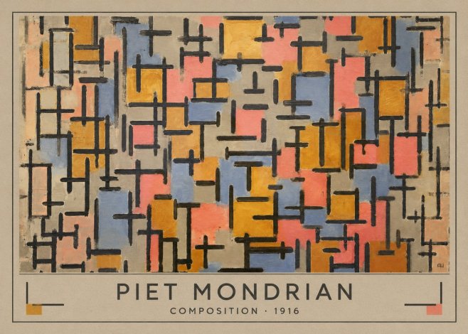 Piet Mondrian Composition No3 - Poszter