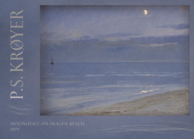 P.S. Krøyer Moonlight on Skagen Beach No2 - Poszter