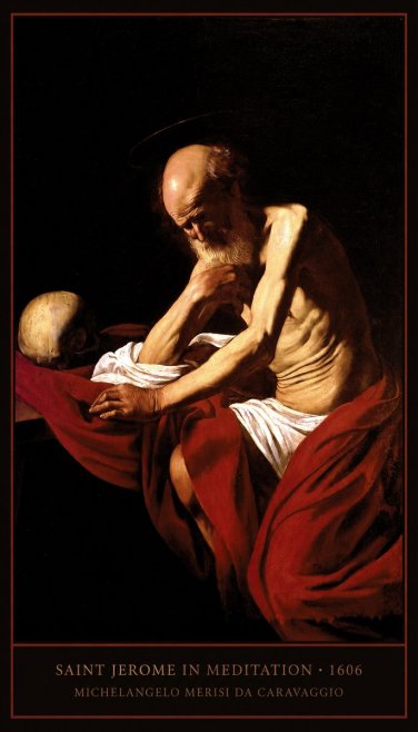 Michelangelo Merisi da Caravaggio Saint Jerome in Meditation I No4 - Poszter