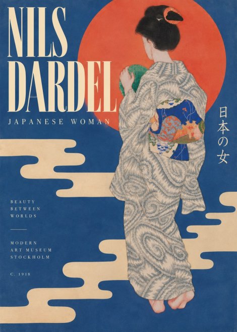 Nils Dardel Japanese Woman No5 - Poszter