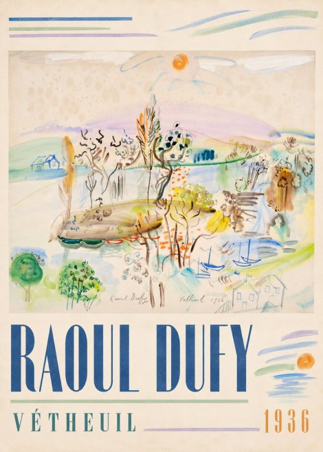 Raoul Dufy Vétheuil No3 - Poszter